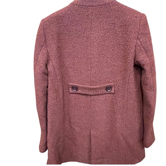 Zara Rust Double Breasted Tweed Coat Medium Perfect for Autumn! - Picture 5 of 10
